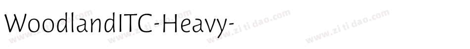WoodlandITC-Heavy字体转换