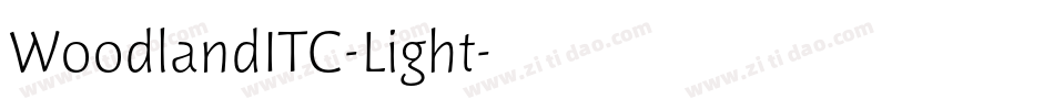 WoodlandITC-Light字体转换