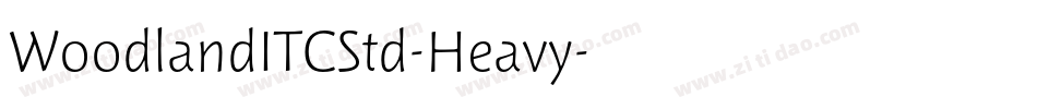 WoodlandITCStd-Heavy字体转换