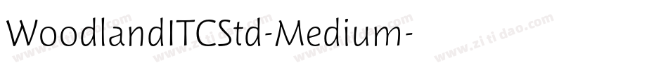 WoodlandITCStd-Medium字体转换