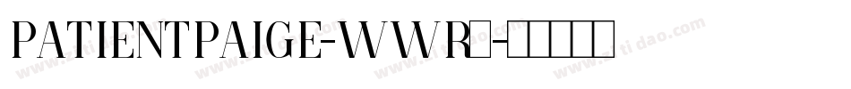 PatientPaige-wWr8字体转换