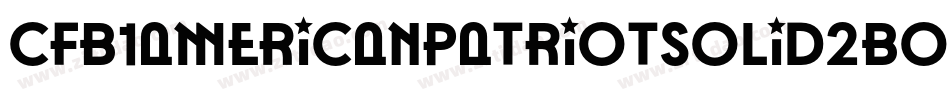 Cfb1AmericanPatriotSolid2BoldItalic-KJKX字体转换