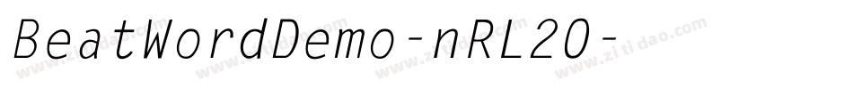 BeatWordDemo-nRL20字体转换