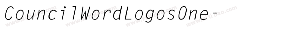 CouncilWordLogosOne字体转换