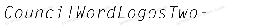 CouncilWordLogosTwo字体转换 CouncilWordLogosTwo字体转换