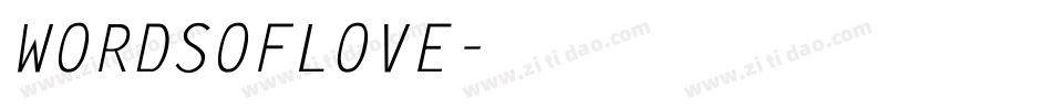 WORDSOFLOVE字体转换