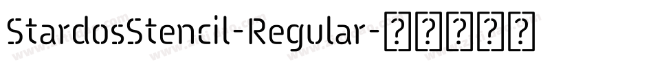 StardosStencil-Regular字体转换