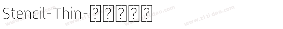 Stencil-Thin字体转换