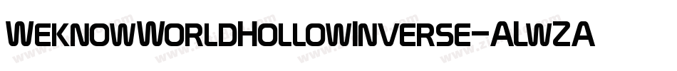 WeknowWorldHollowInverse-ALwZA字体转换