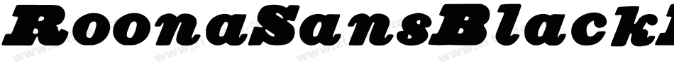 RoonaSansBlackPersonalItalic-Lz6n字体转换