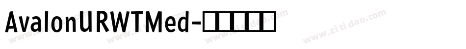AvalonURWTMed字体转换