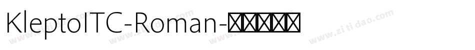 KleptoITC-Roman字体转换