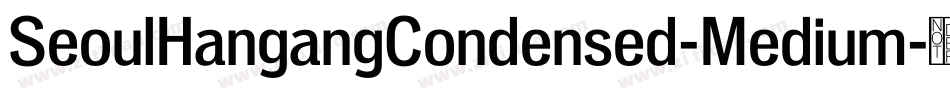 SeoulHangangCondensed-Medium字体转换