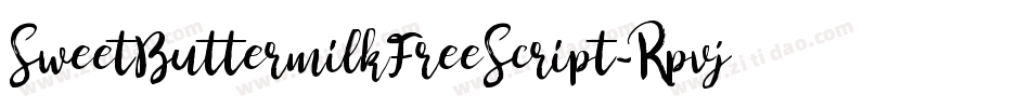 SweetButtermilkFreeScript-Rpvj6字体转换