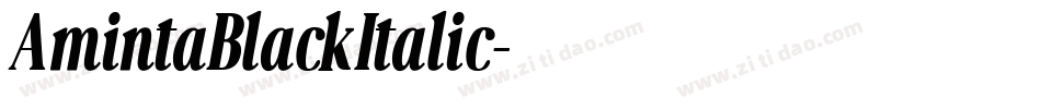 AmintaBlackItalic字体转换