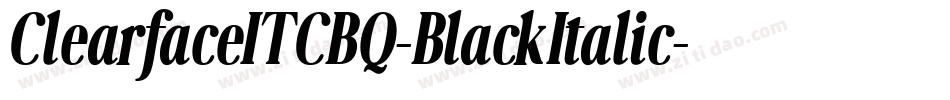 ClearfaceITCBQ-BlackItalic字体转换