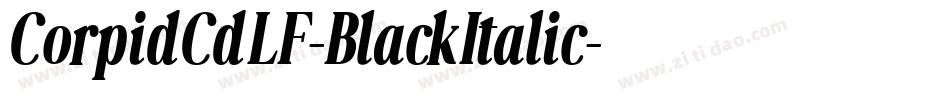 CorpidCdLF-BlackItalic字体转换