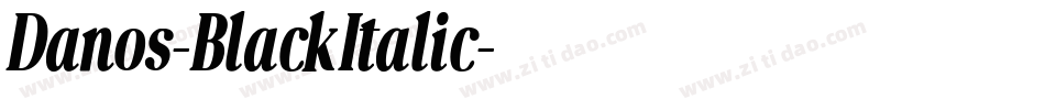 Danos-BlackItalic字体转换