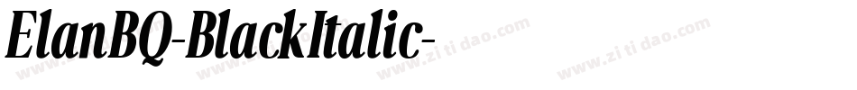 ElanBQ-BlackItalic字体转换