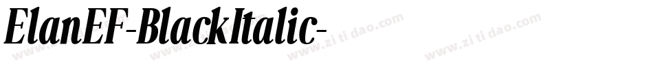 ElanEF-BlackItalic字体转换