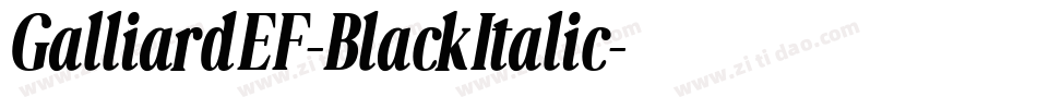 GalliardEF-BlackItalic字体转换