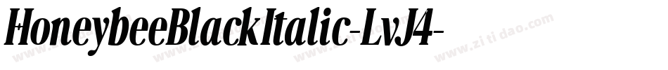 HoneybeeBlackItalic-LvJ4字体转换