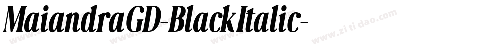 MaiandraGD-BlackItalic字体转换