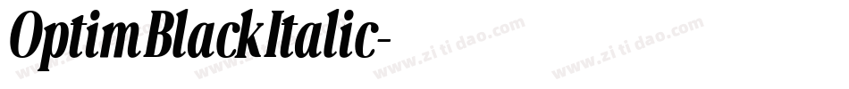 OptimBlackItalic字体转换