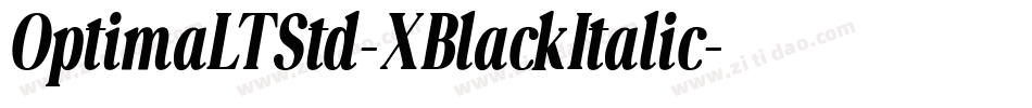 OptimaLTStd-XBlackItalic字体转换