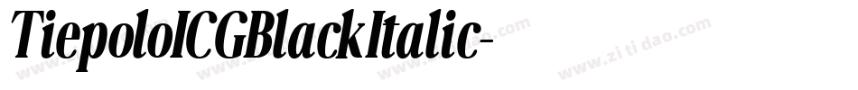 TiepoloICGBlackItalic字体转换