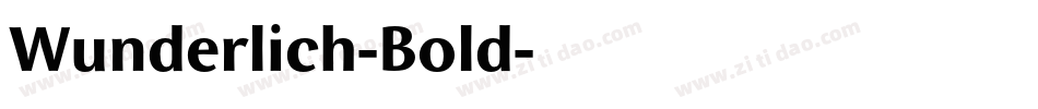 Wunderlich-Bold字体转换