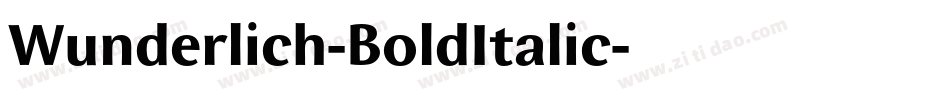 Wunderlich-BoldItalic字体转换