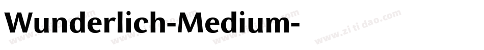 Wunderlich-Medium字体转换