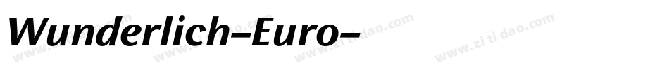 Wunderlich-Euro字体转换