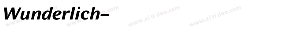 Wunderlich字体转换