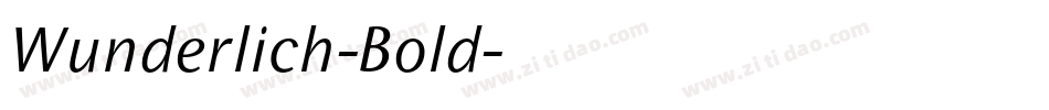 Wunderlich-Bold字体转换