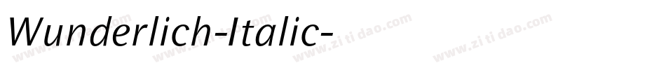 Wunderlich-Italic字体转换
