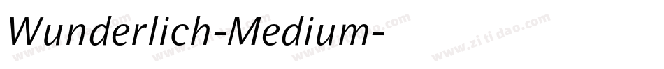 Wunderlich-Medium字体转换