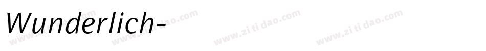 Wunderlich字体转换