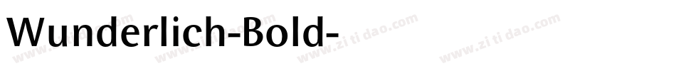 Wunderlich-Bold字体转换