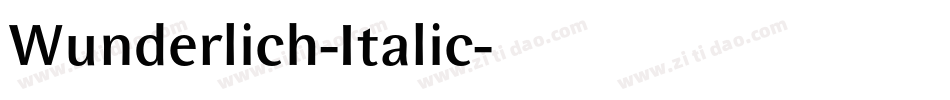 Wunderlich-Italic字体转换