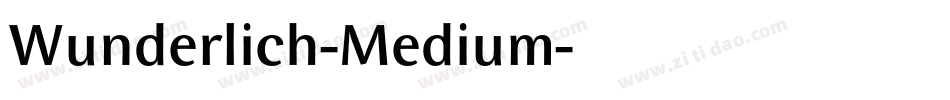 Wunderlich-Medium字体转换