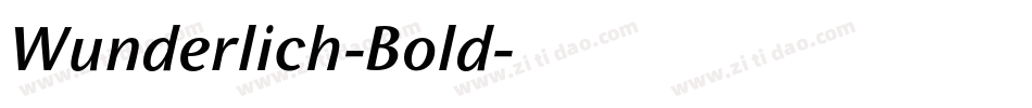 Wunderlich-Bold字体转换