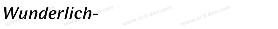 Wunderlich字体转换