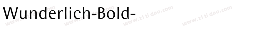 Wunderlich-Bold字体转换