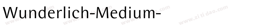 Wunderlich-Medium字体转换