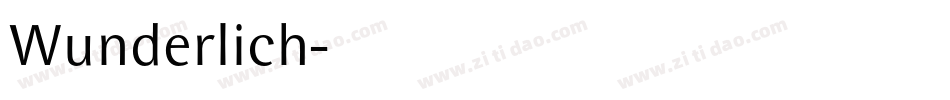 Wunderlich字体转换