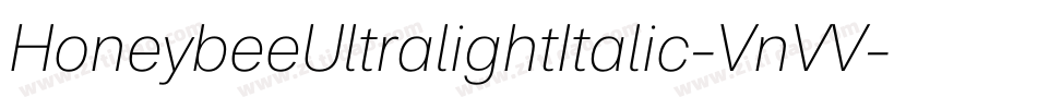 HoneybeeUltralightItalic-VnVV字体转换