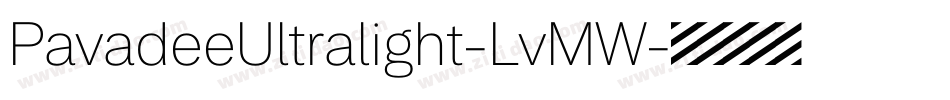 PavadeeUltralight-LvMW字体转换