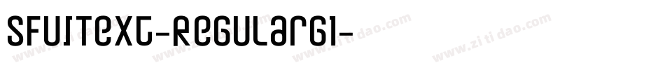 SFUIText-RegularG1字体转换
